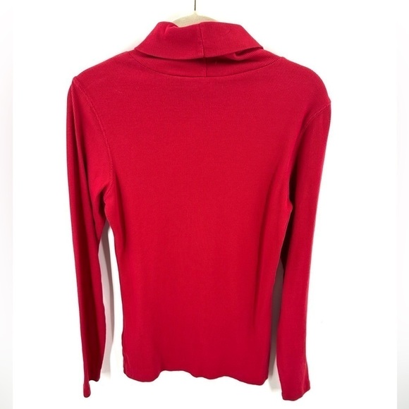 Harley Davidson Turtleneck Womens Medium Rhinestone Logo Ribbed Stretch Biker - Picture 3 of 7